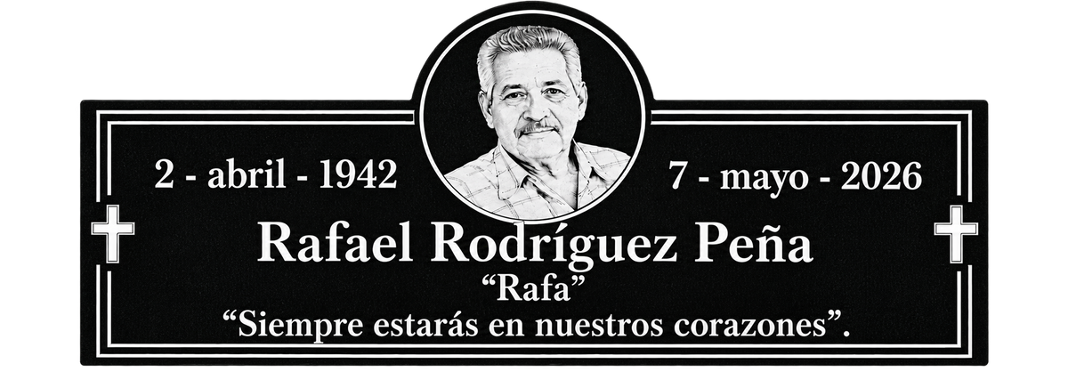 Placa Conmemorativa con Foto | Tamaño 12" x 6"