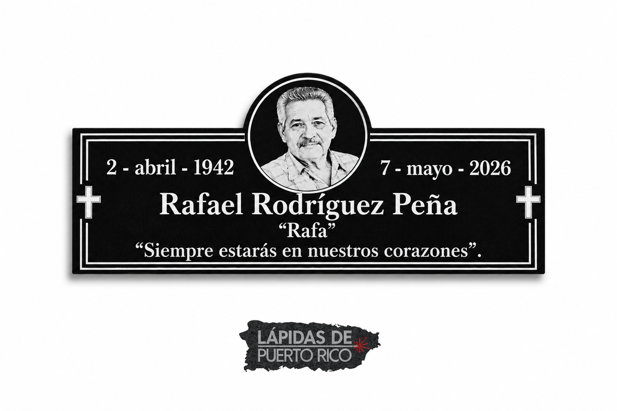 Placa Conmemorativa con Foto | Tamaño 12" x 6"