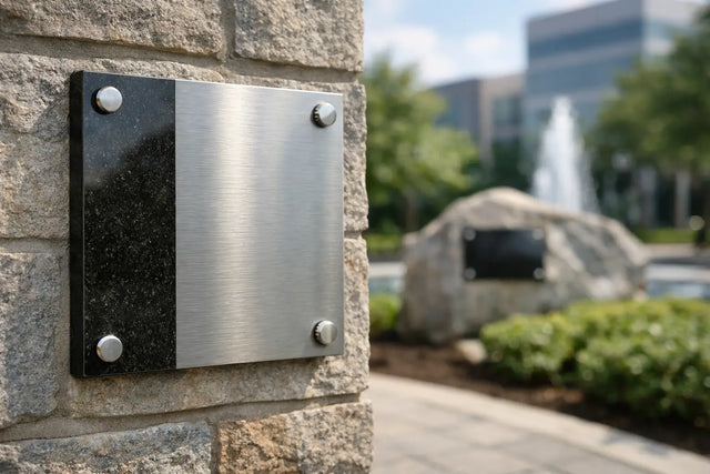 Placas conmemorativas para exteriores duraderas