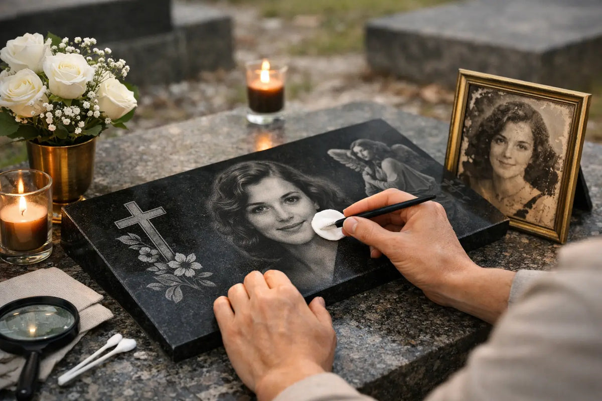 Cómo restaurar retratos funerarios con respeto