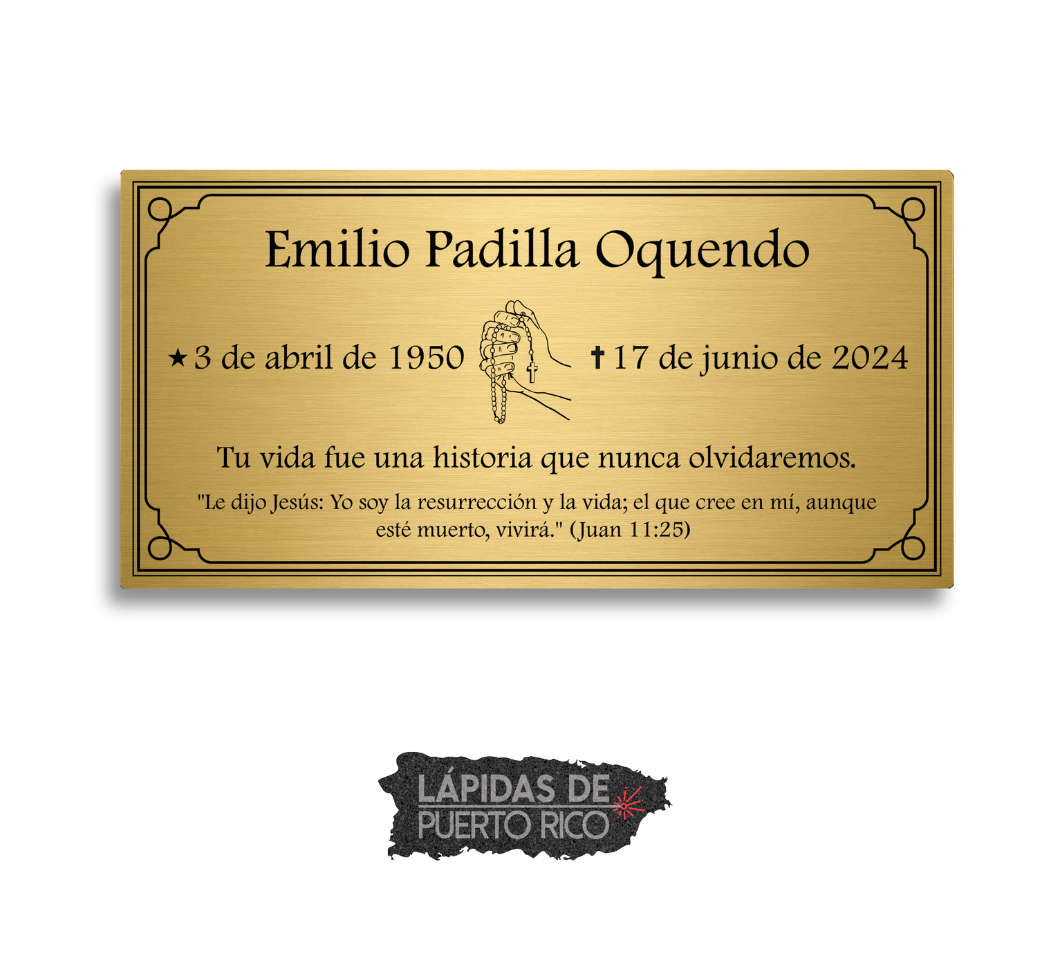 Placa Acrílica 16×8 – Acabado Metalizado Uso Exterior