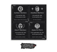 Lápida Grabada en Granito 24” x 24” Un Homenaje Majestuoso y Perdurable