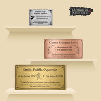 Placa Acrílica 12×6 para Exterior – Acabado Metalizado, Personalizada (Plateado/Dorado/Rose Gold)