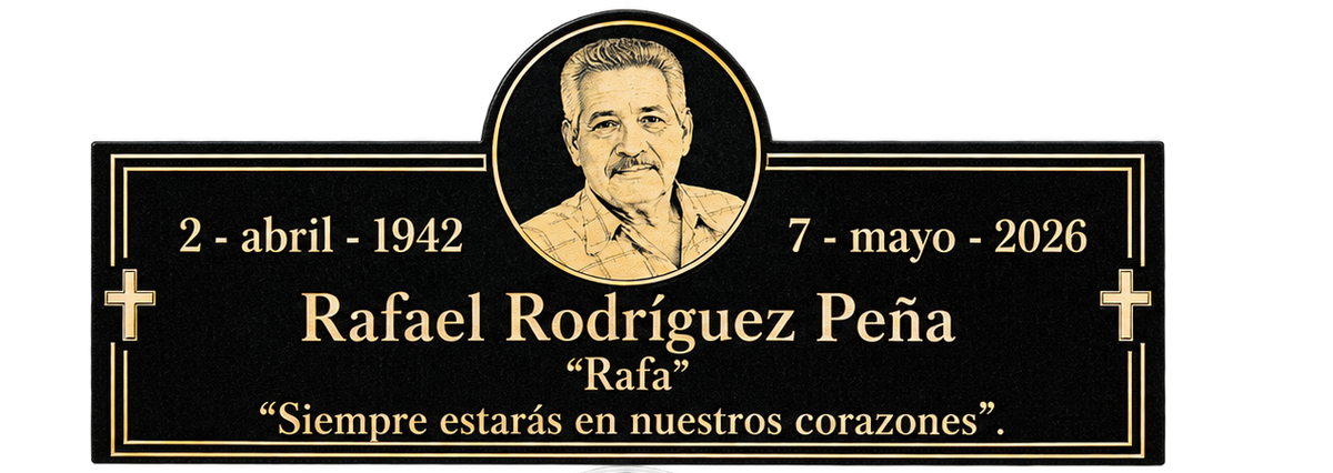 Placa Conmemorativa con Foto | Tamaño 12" x 6"